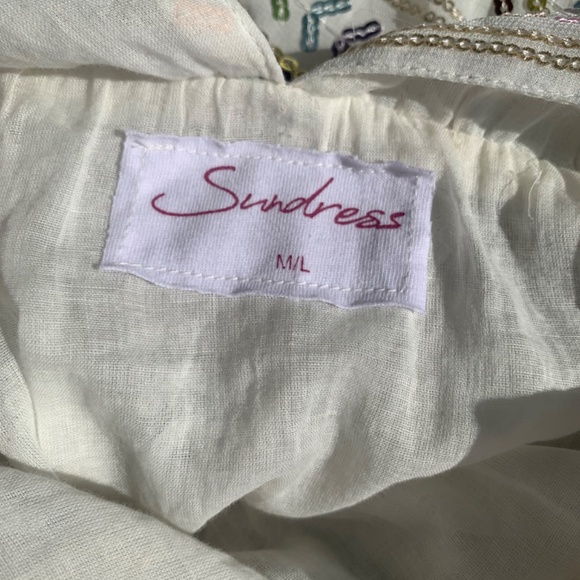 NWT Anthropologie Maxi dress Sequin Metallic boho beach wedding glam bridal M/L - Picture 16 of 16